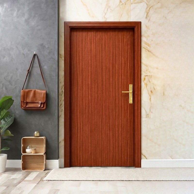 N Mohammad WPC Door Solid Texture (Mahogany)