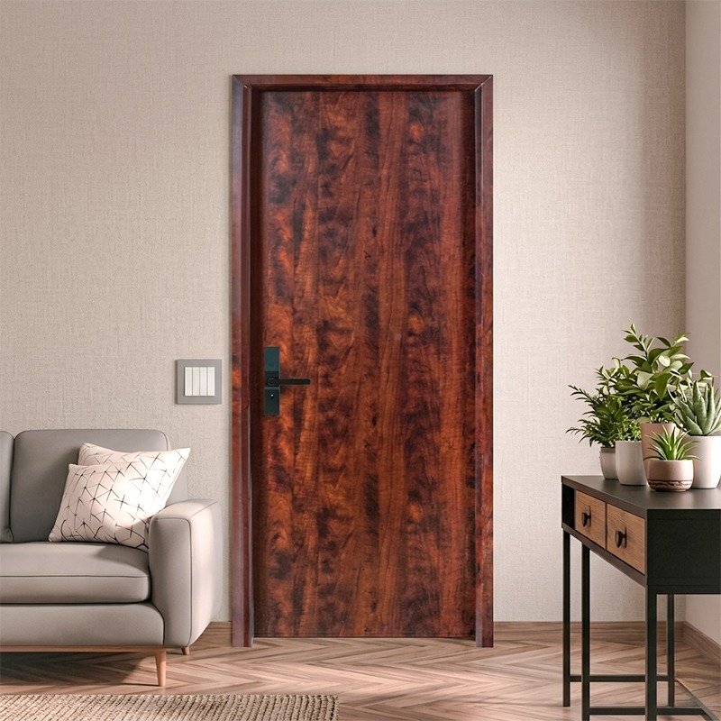 N Mohammad WPC Door Solid Texture (Red)