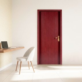 N Mohammad WPC Door Solid Texture (Maroon)