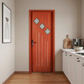 N Mohammad WPC Glass Door (Mahogany) - NMG 05